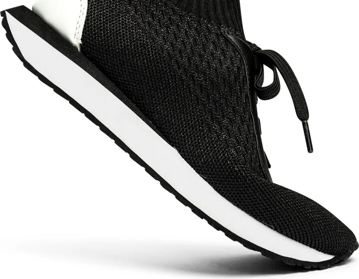 Black / White Josie Black Flyknit Leather Sneaker - Image 7