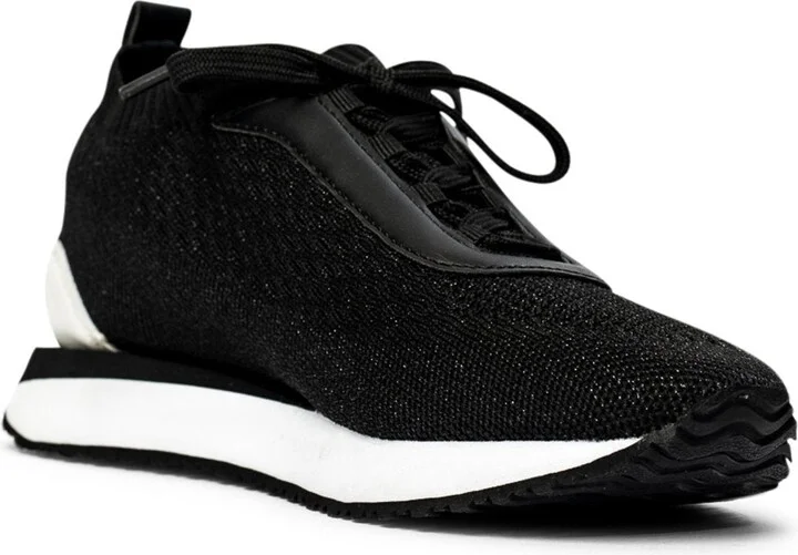 Black / White Josie Black Flyknit Leather Sneaker