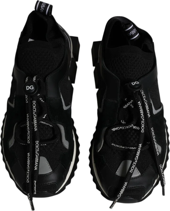 Black White Logo Sorrento Mens Sneakers Men's Shoes - Image 3
