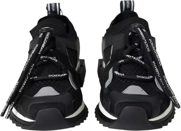 Black White Logo Sorrento Mens Sneakers Men's Shoes - Image 3