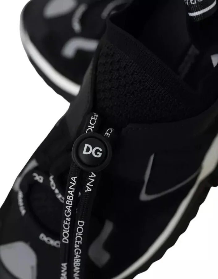 Black White Logo Sorrento Mens Sneakers Men's Shoes - Image 4