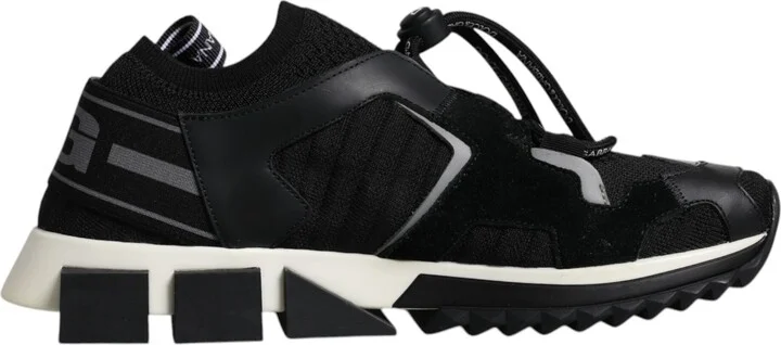 Black White Logo Sorrento Mens Sneakers Men's Shoes