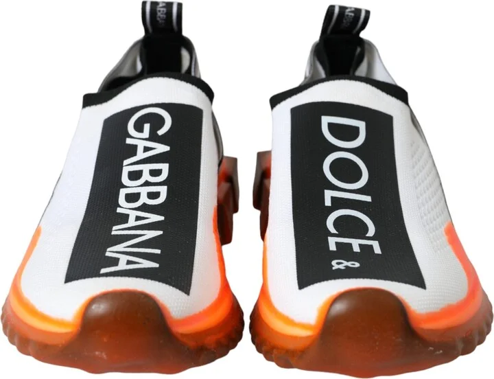Black White Orange Slip On Sorrento Sneakers Women's Shoes - Image 2