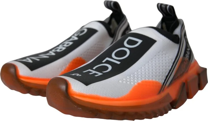 Black White Orange Slip On Sorrento Sneakers Women's Shoes - Image 3