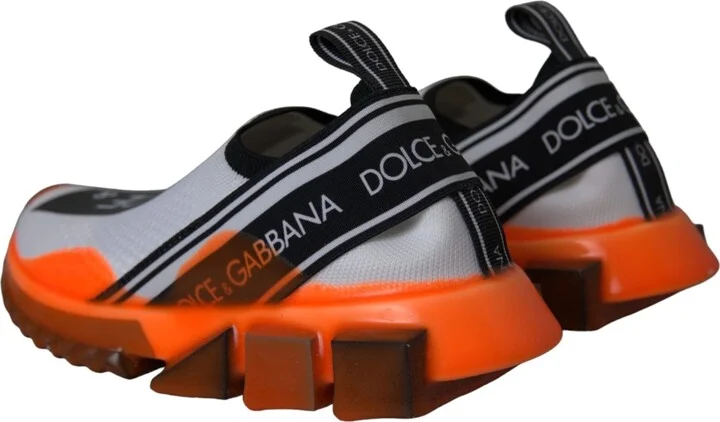 Black White Orange Slip On Sorrento Sneakers Women's Shoes - Image 4