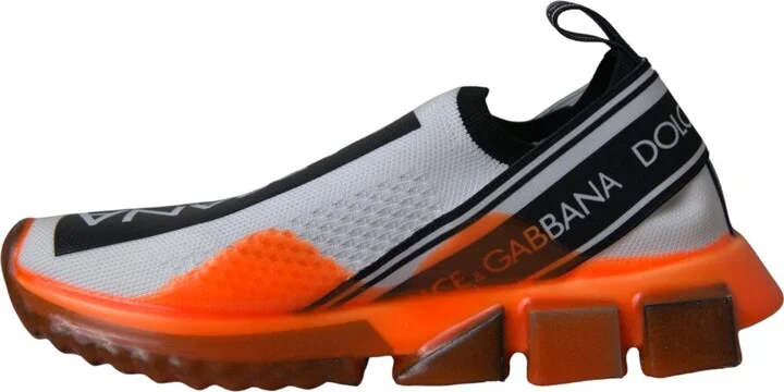 Black White Orange Slip On Sorrento Sneakers Women's Shoes - Image 5