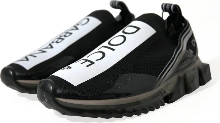 Black White Slip On Sneakers Sorrento Men's Shoes - Image 3