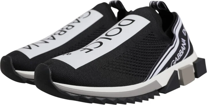 Black White Slip On Sorrento Sneakers Men's Shoes - Image 3