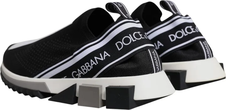 Black White Slip On Sorrento Sneakers Men's Shoes - Image 4