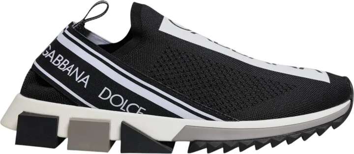 Black White Slip On Sorrento Sneakers Men's Shoes