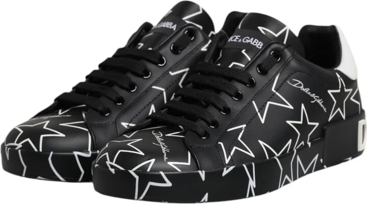 Black White Stars Low Top Men Sneakers Men's Shoes (Pre-Owned) - Image 4