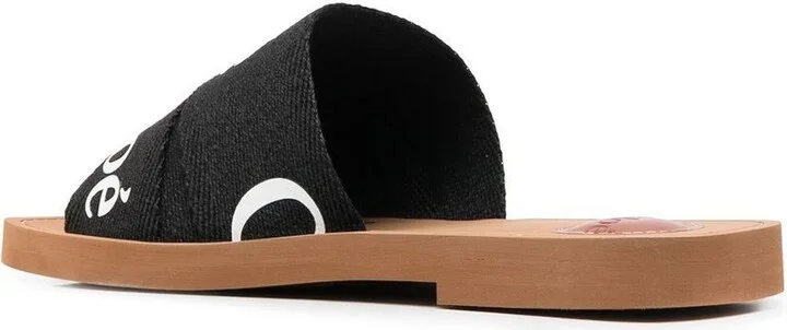 Black Woody Canvas Slides - Image 3