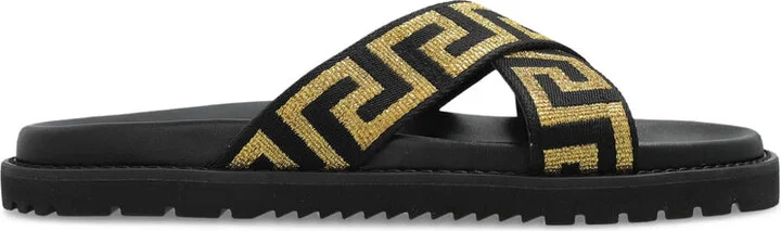 Black Yellow Flip-Flops & Slides