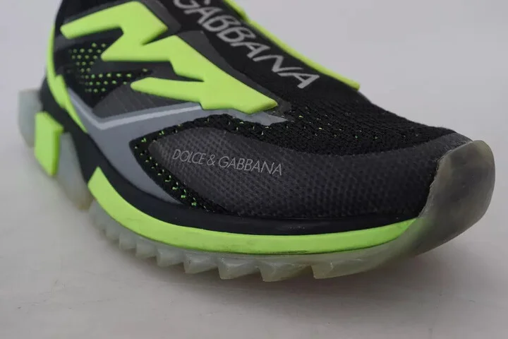 Black Yellow SORRENTO Sport Stretch Sneakers Men's Shoes (Pre-Owned) - Image 4