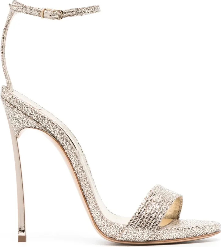 Blade 120mm metallic-finish sandals