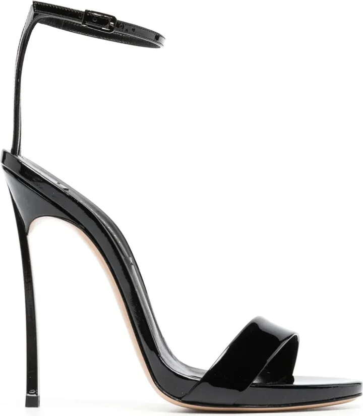 Blade 120mm patent-finish sandals