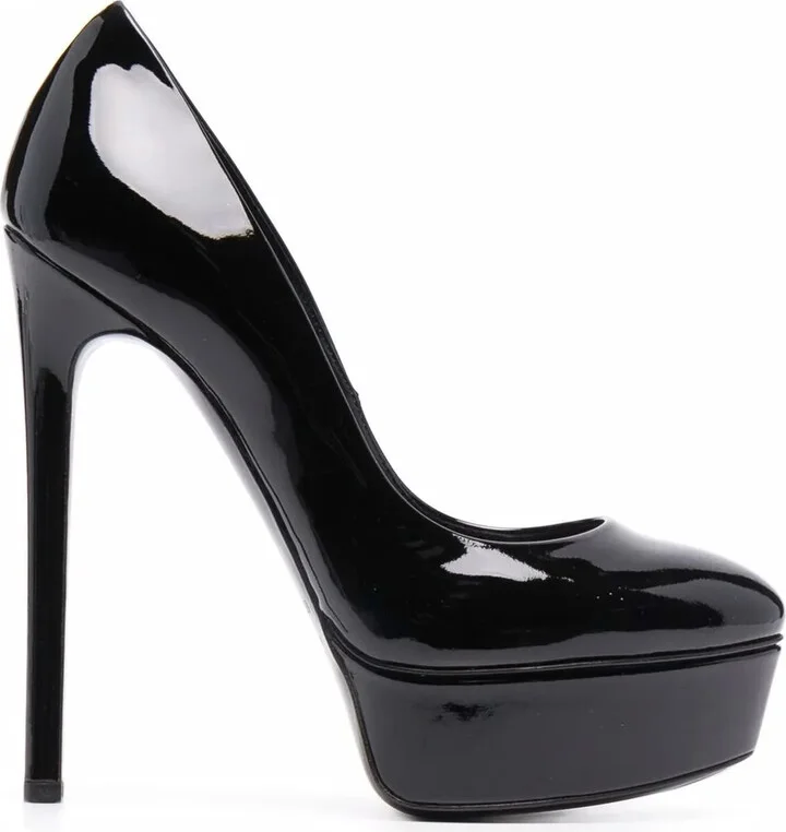 Blade glossy stiletto pumps