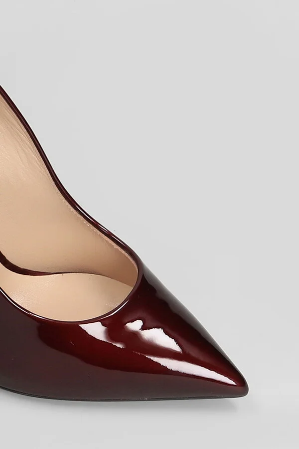 Blade Pumps In Bordeaux Patent Leather - Image 5
