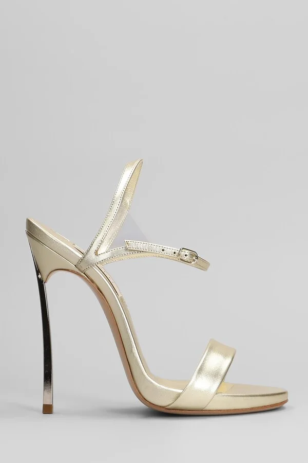 Blade Sandals In Gold Leather
