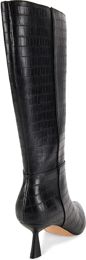 Blair 64MM Croc Embossed Knee-High Boots - Image 3