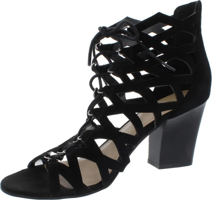 Blair Womens Suede Criss-Cross Front Dress Sandals