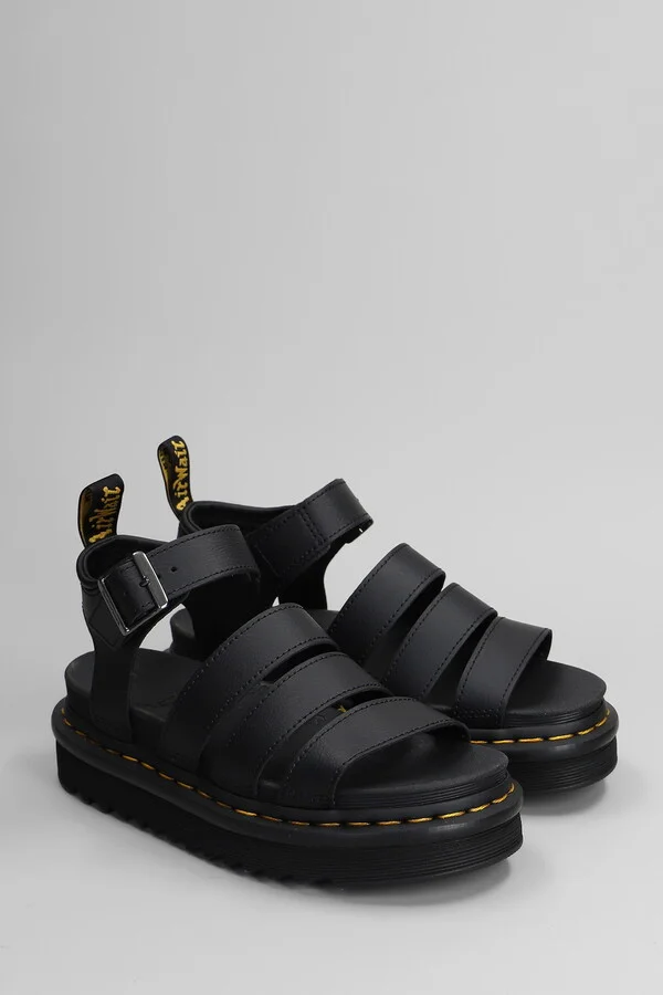 Blaire Sandals In Black Leather - Image 2