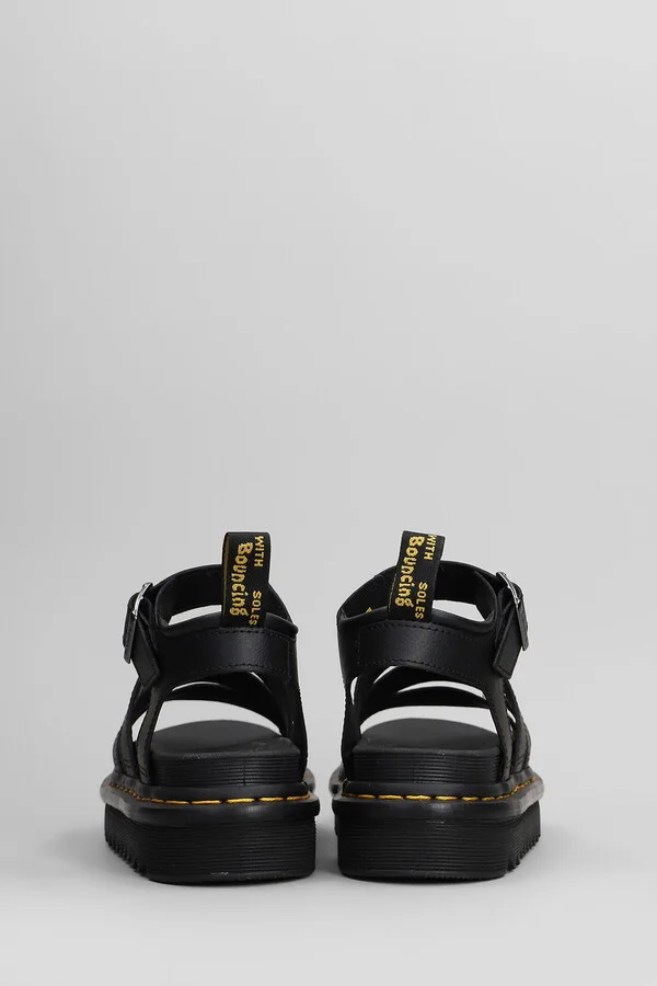 Blaire Sandals In Black Leather - Image 4