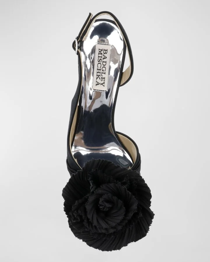 Blaire Silk Flower Slingback Pumps - Image 2