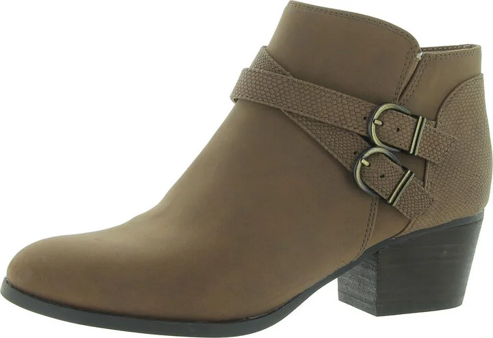 Blaire Womens Double Buckle Round Toe Shooties
