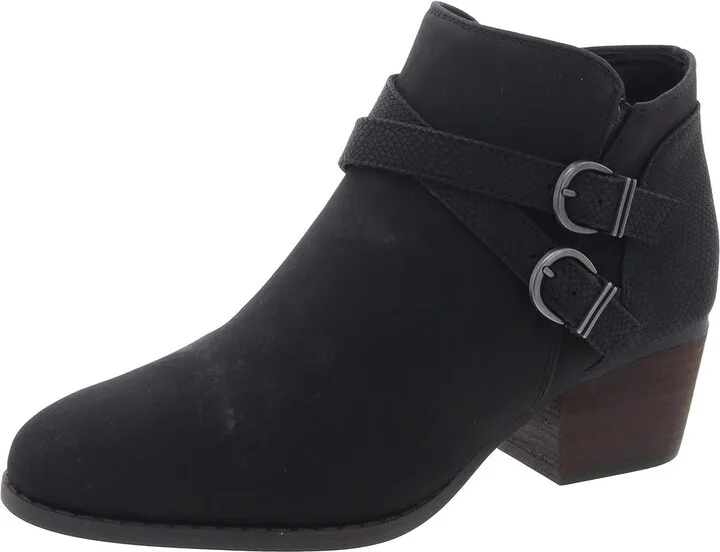 Blaire Womens Zipper Faux Leather Booties