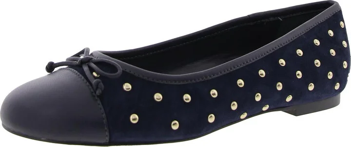BlairStuds Womens Sequined Manmade Ballet Flats