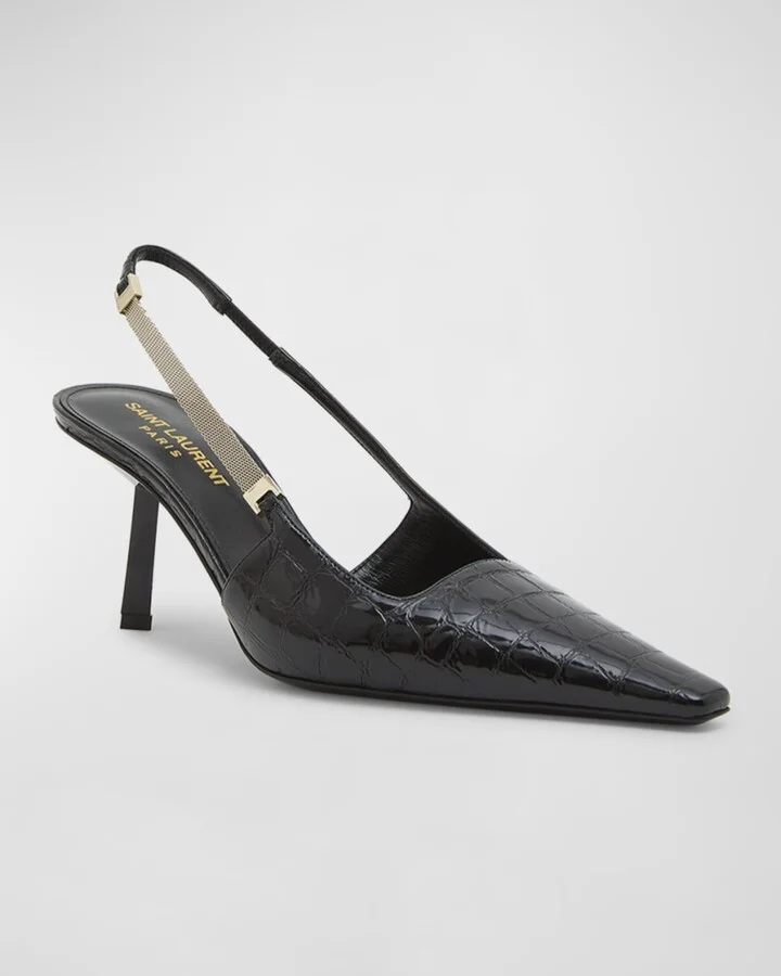 Blake Croco Slingback Pumps - Image 2