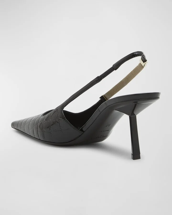 Blake Croco Slingback Pumps - Image 4