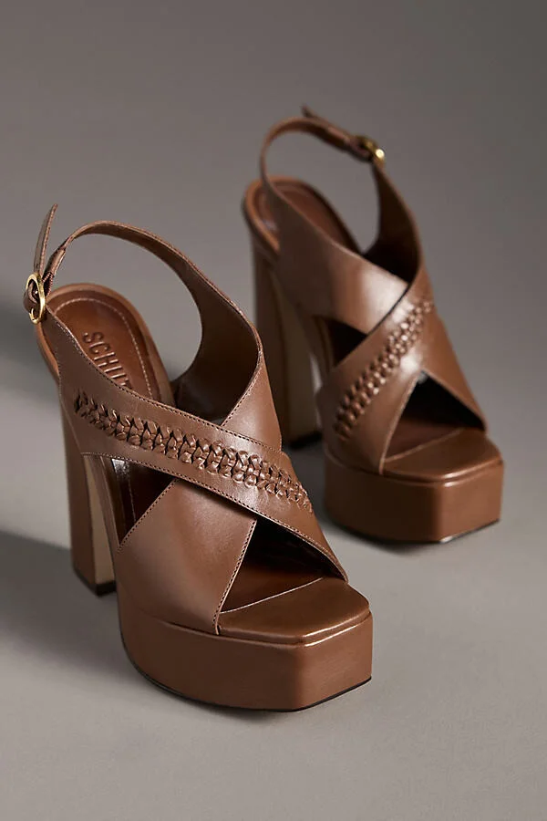 Blake Cross-Strap Platform Heels - Image 2