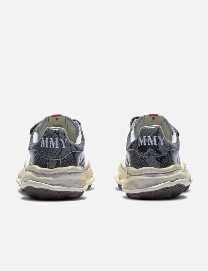 "BLAKEY" OG Sole Python Printed Leather Low-top Sneakers - Image 3
