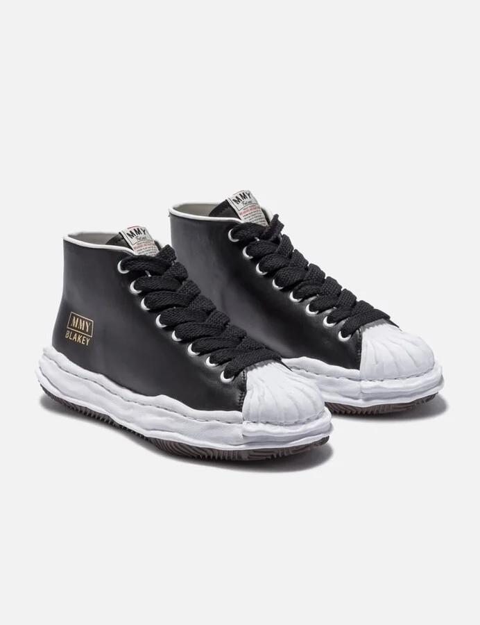 "BLAKEY" OG Sole Seam Less Leather High-top Sneaker - Image 4