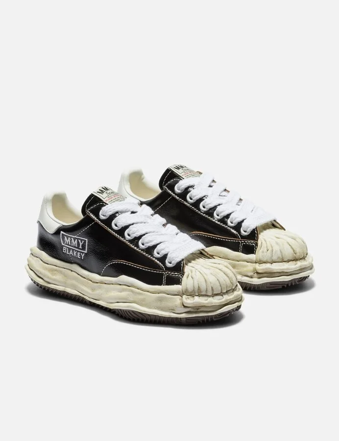 "BLAKEY" OG Sole Wrinkled Leather Low-top Sneakers - Image 4