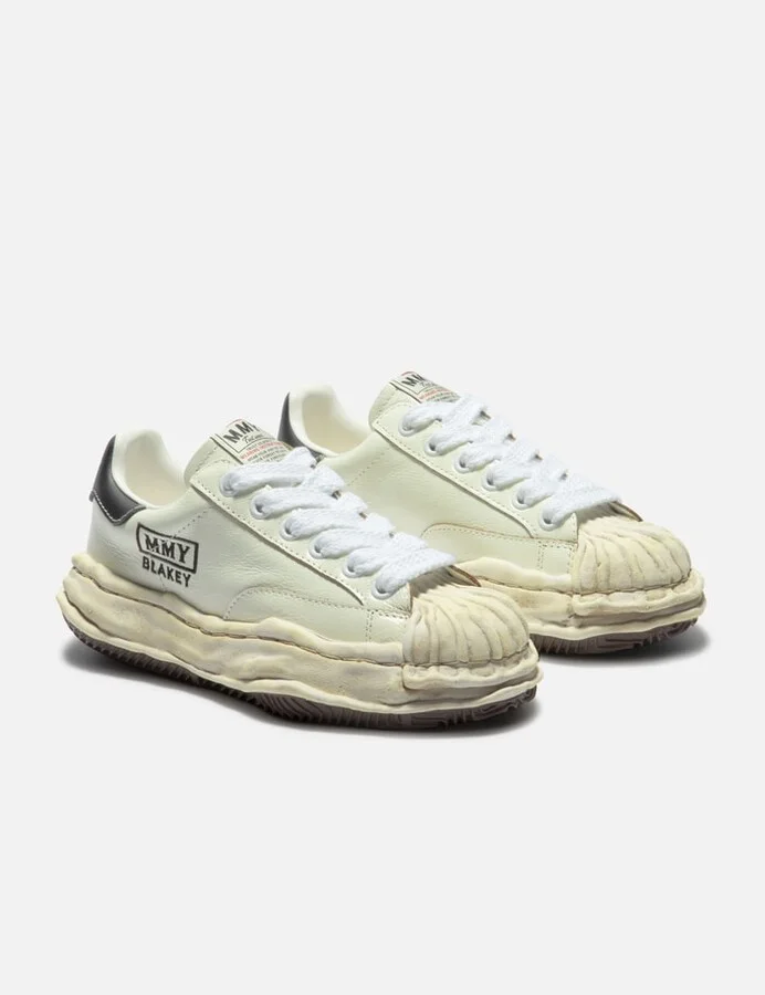 "BLAKEY" OG Sole Wrinkled Leather Low-top Sneakers - Image 4