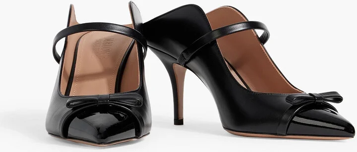 Blanca 70 bow-detailed leather mules - Image 2