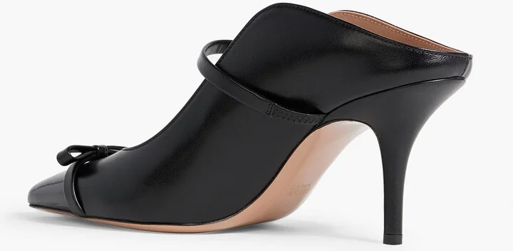 Blanca 70 bow-detailed leather mules - Image 3