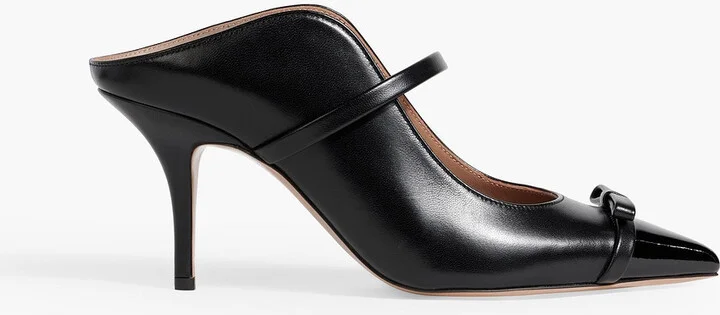 Blanca 70 bow-detailed leather mules