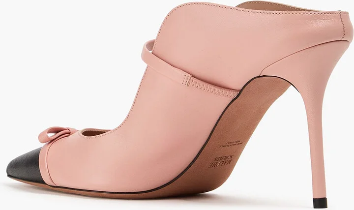 Blanca 85 bow-detailed leather mules - Image 3