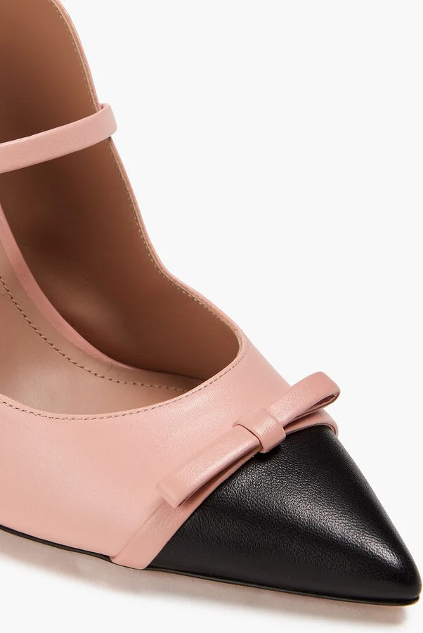 Blanca 85 bow-detailed leather mules - Image 4