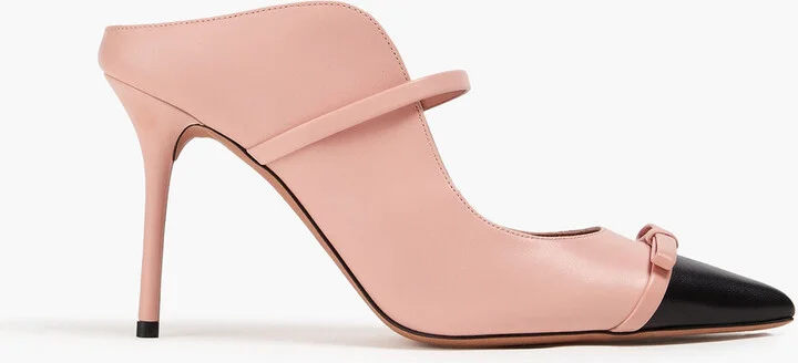 Blanca 85 bow-detailed leather mules