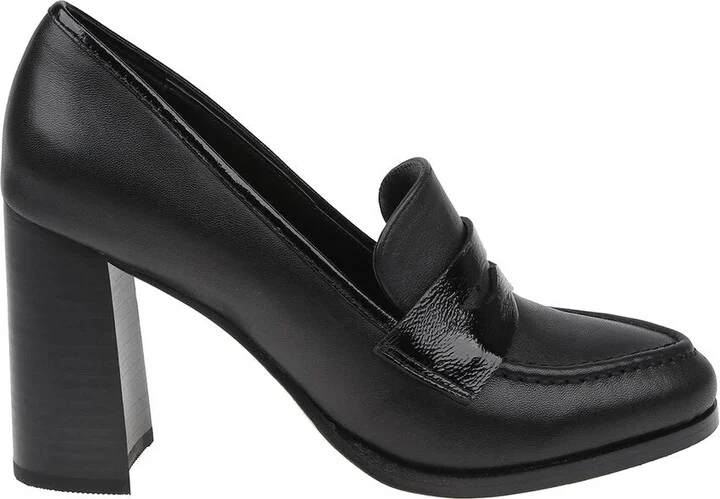 Blanche Leather Heeled Loafer