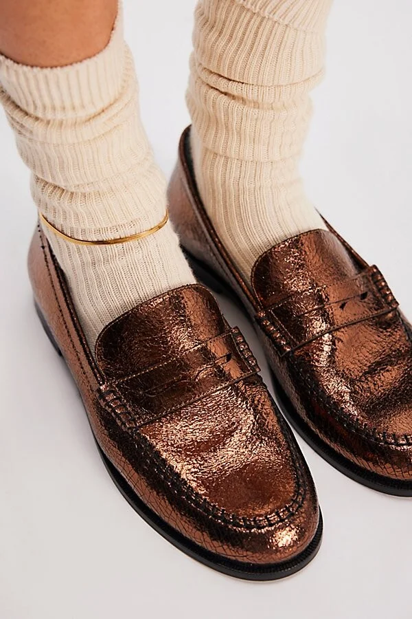 Blanket Stitch Loafers