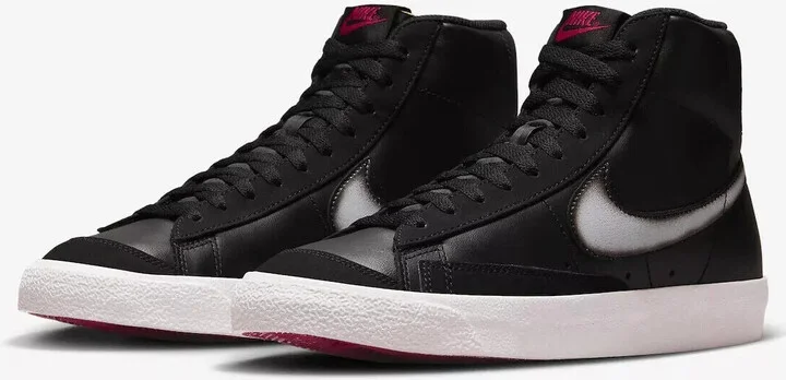 Blazer Mid '77 Vintage FD6924-001 Sneakers Mens Black Leather Lace Up TF757 (Black,11.5)