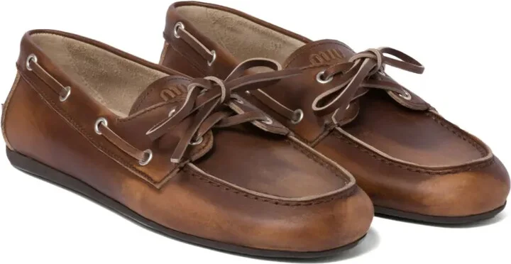 Bleached Leather Loafers - Image 2