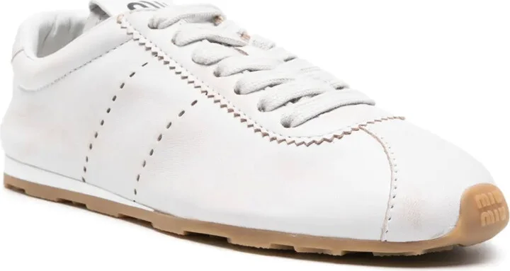 Bleached Leather Sneakers - Image 2