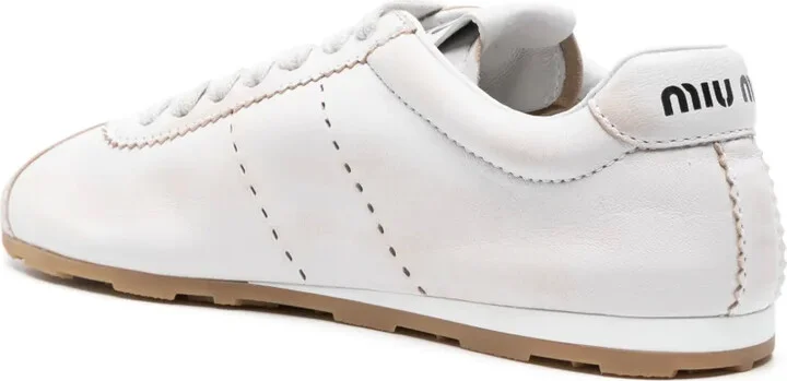 Bleached Leather Sneakers - Image 3